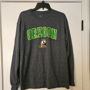 Oregon Ducks Mens Long Sleeve Logo Tee Size L by Elite Fan